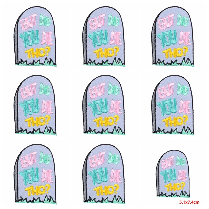 Parche con letras para planchar, parches bordados para ropa, parches termoadhesivos, DIY Friends Don't Lie Stripes en la mochila, 10 unidades por lote - imagen 3