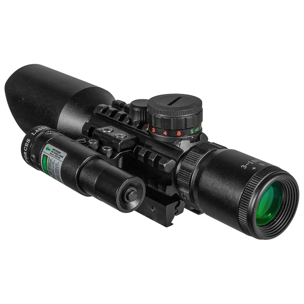 FIRE WOLF-mira holográfica para caza, retícula óptica para exteriores, francotirador, ciervo, miras tácticas, modelo M9, 3-10x42 - imagen 4