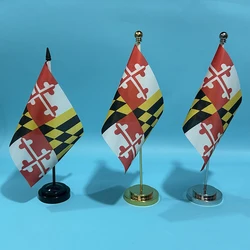 Sky Flag Bandera de escritorio de Maryland en poliéster para mesa