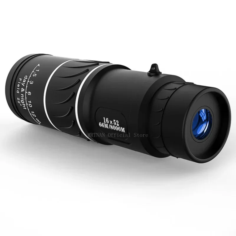 Potente telescopio Monocular 16x52, binoculares con Zoom, telescopio nocturno de largo alcance para acampar al aire libre, observación de aves