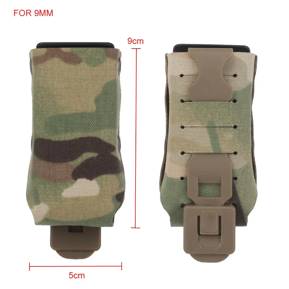 Bolsa táctica Molle para revistas, funda ligera para Mag AR15/M4/9mm, soporte de nailon incorporado, equipo para Rifle y pistola de caza - imagen 3