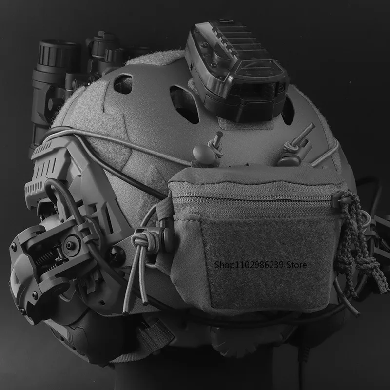 Bolsa contrapeso casco táctico nailon – Portabatería airsoft - imagen 2