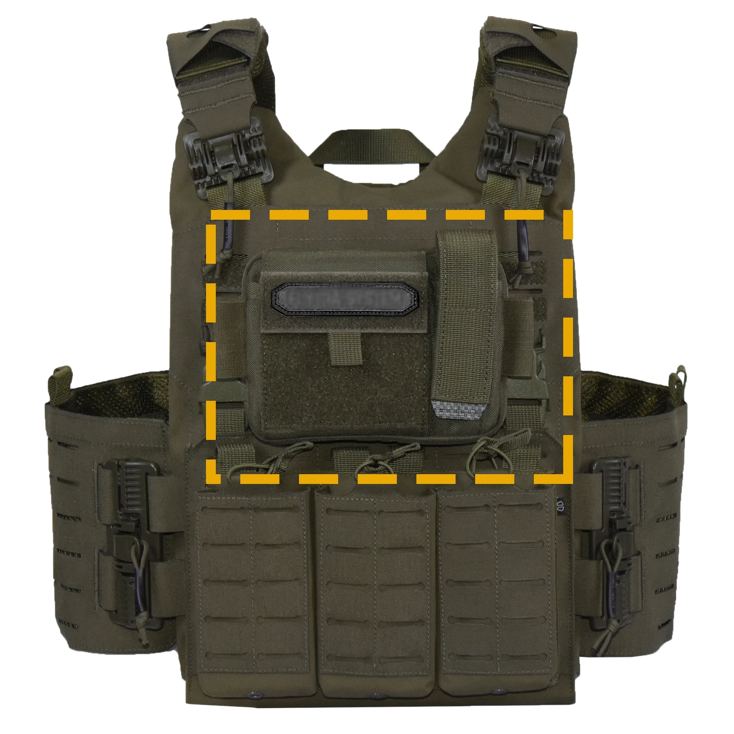 Bolsa táctica Super Admin, bolsa versátil de uso General para Radio, agua, revistas, almacenamiento IFAK Compatible con aparejos de pecho - imagen 2