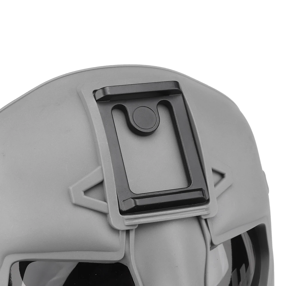 Máscara táctica de cara completa con casco, barandilla, capucha salvaje, para Airsoft, Paintball, fiesta de Halloween, accesorios, CS, Cosplay - imagen 4
