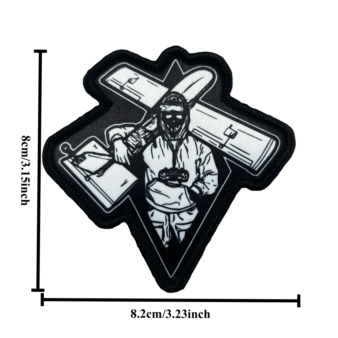 Parche táctico masculino "Modelador de aviones", insignia militar, pegatinas para mochila en ropa, brazalete con gancho y bucle, aplique para casco - imagen 3