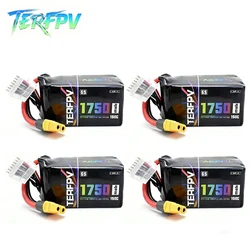 TERFPV 6S 1750mAh RC Lipo batería 22,2 V 150C/300C con enchufe XT60 para RC coche camión FPV Drone Quadcopter helicóptero avión piezas