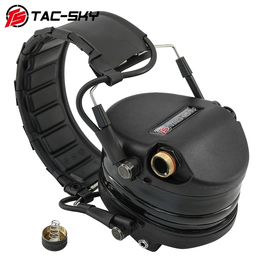 TAC-SKY nuevos auriculares tácticos TEASORDIN con cancelación de ruido, auriculares con protección activa para los oídos para caza al aire libre, deporte Airsoft - imagen 5