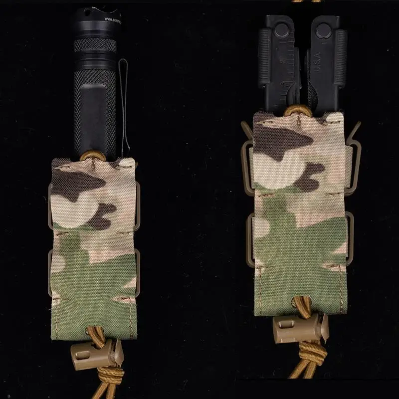 Bolsa táctica de 9mm para pistola Molle, funda rápida para cuchillo, linterna, CS Wargame, Airsoft, militar, accesorios de caza - imagen 4