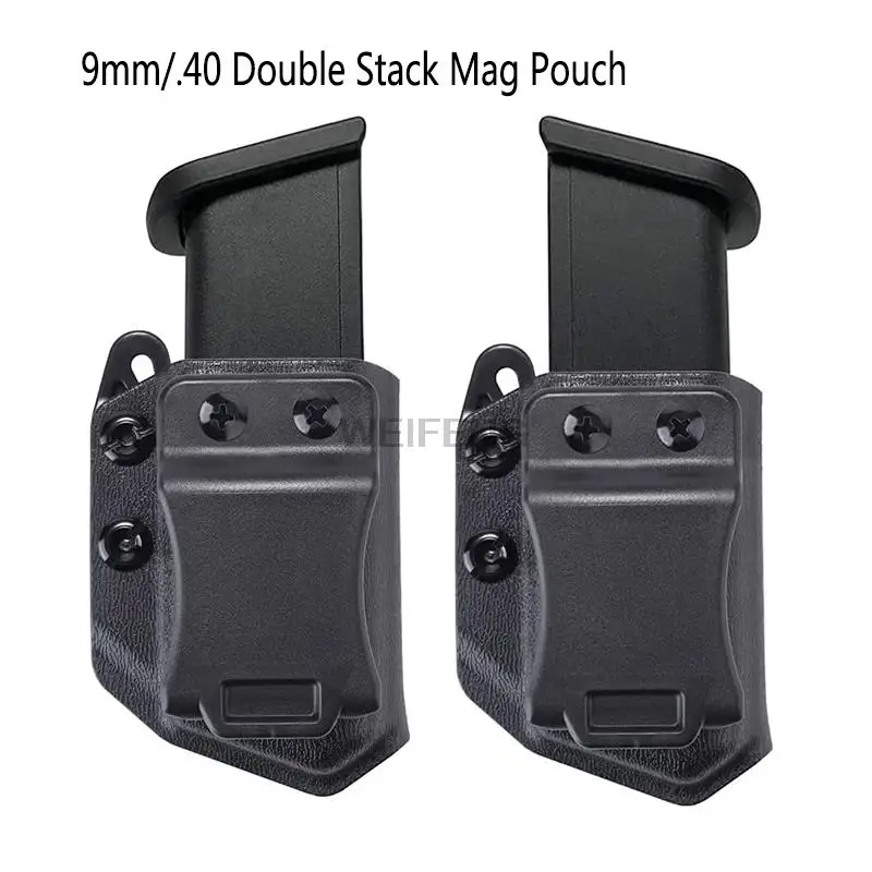 Bolsa para revistas IWB/OWB, estuche para revistas de doble apilamiento de 9mm/.40 para G CZ S & W H & K P365, bolsa para caza derecha e izquierda - imagen 4