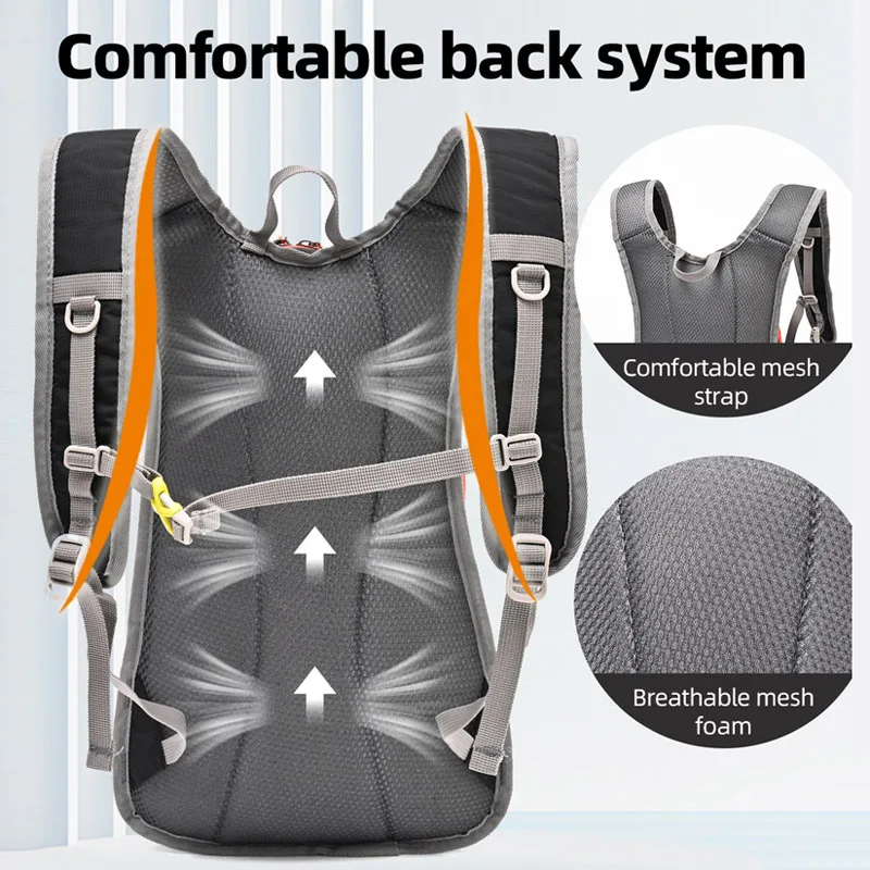 Mochila para senderismo, ciclismo, Camping para hombres y mujeres, escalada al aire libre, viajes, deportes, bolsas reflectantes con cordón, mochila para correr y trotar - imagen 5