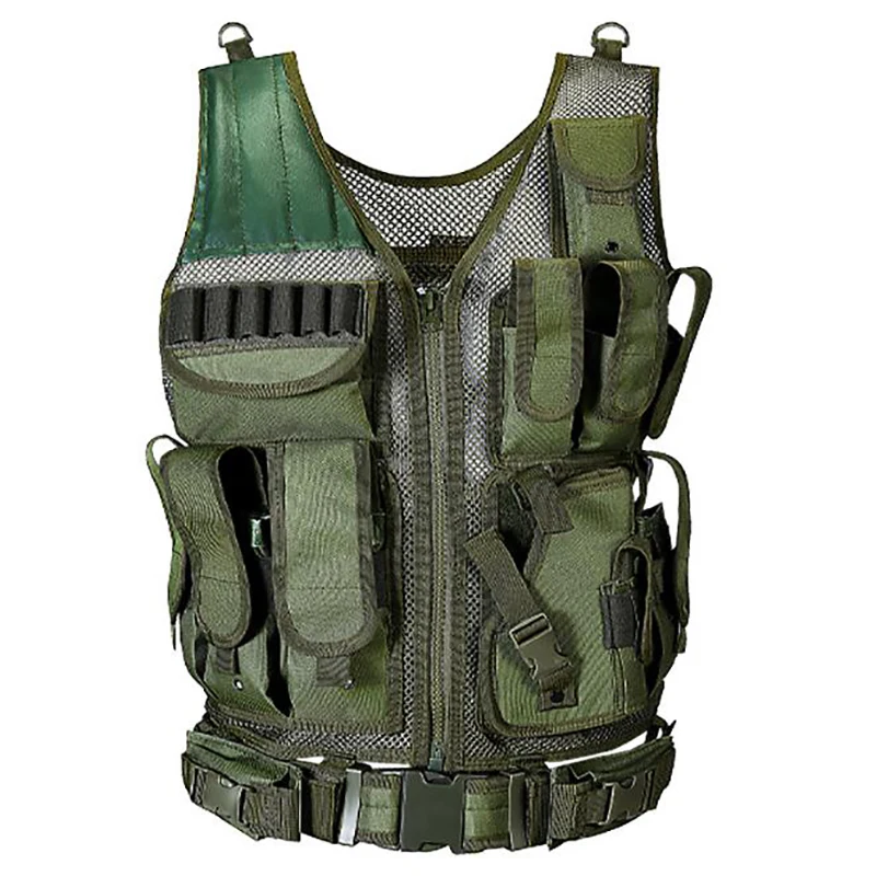 Chaleco de caza táctico militar de nailon para hombre, portador de placa Molle para tiro al aire libre, equipo de entrenamiento del ejército, chaleco protector seguro - imagen 4