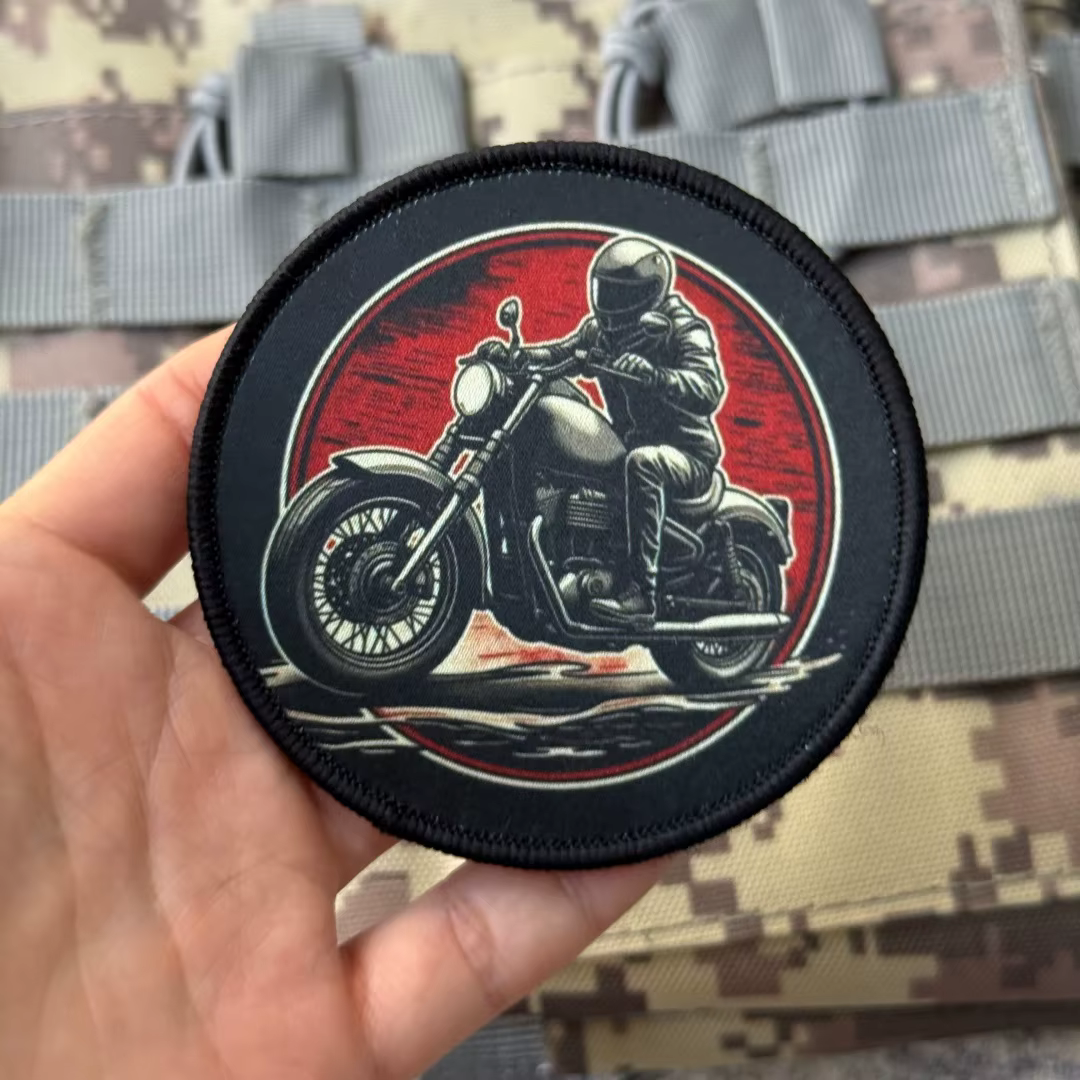 Parche táctico chevron motocicletas – Insignia militar con velcro - imagen 3