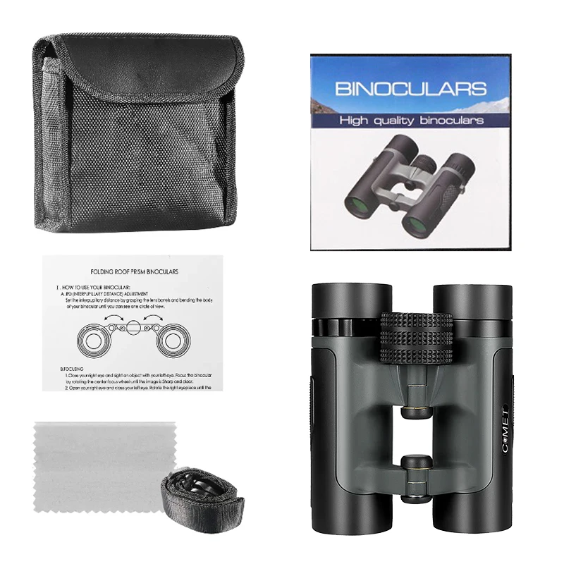 Binoculares compactos de 10x25 para adultos y niños, enfoque fácil de alta potencia con visión de poca luz para observación de aves, viajes, juegos deportivos - imagen 4