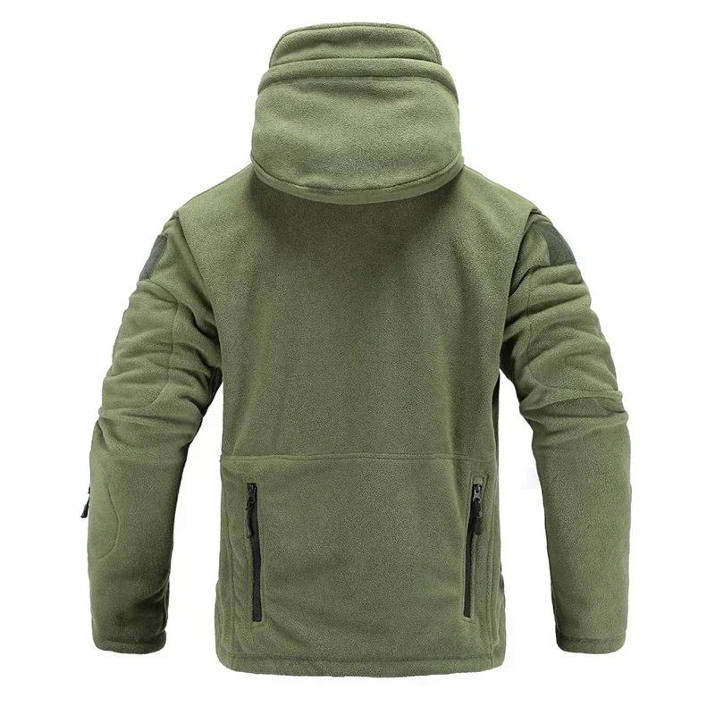 Chaqueta Hardshell Hombre Forro Polar Impermeable Capucha Cuello Alto - imagen 5