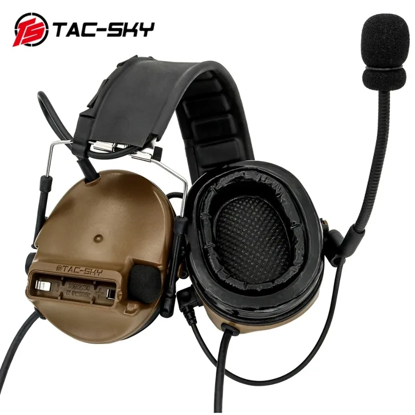 TAC-SKY TSC3 auriculares tácticos orejeras de silicona comunicación Dual protección auditiva táctica auriculares con cancelación de ruido - imagen 4