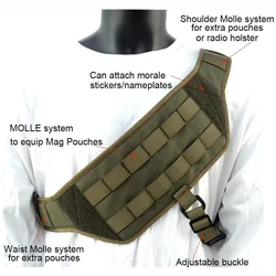 Bandolera MOLLE para pecho y hombro en nailon ajustable