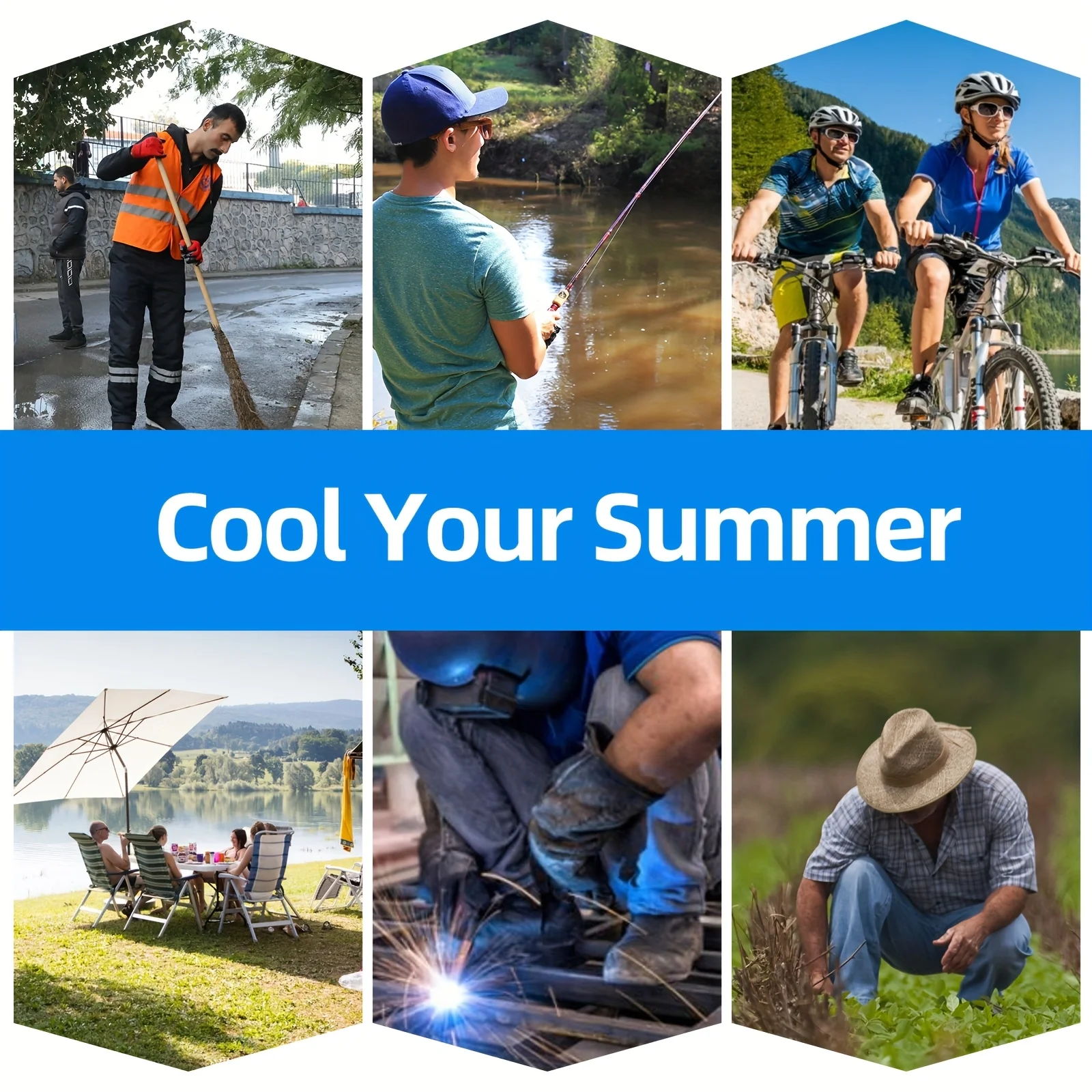 Chaleco de bolsa de hielo refrescante absorbente de agua, prevención de golpes de calor, compresa de hielo, ropa exterior, chaleco de ciclismo para exteriores de alta temperatura - imagen 4