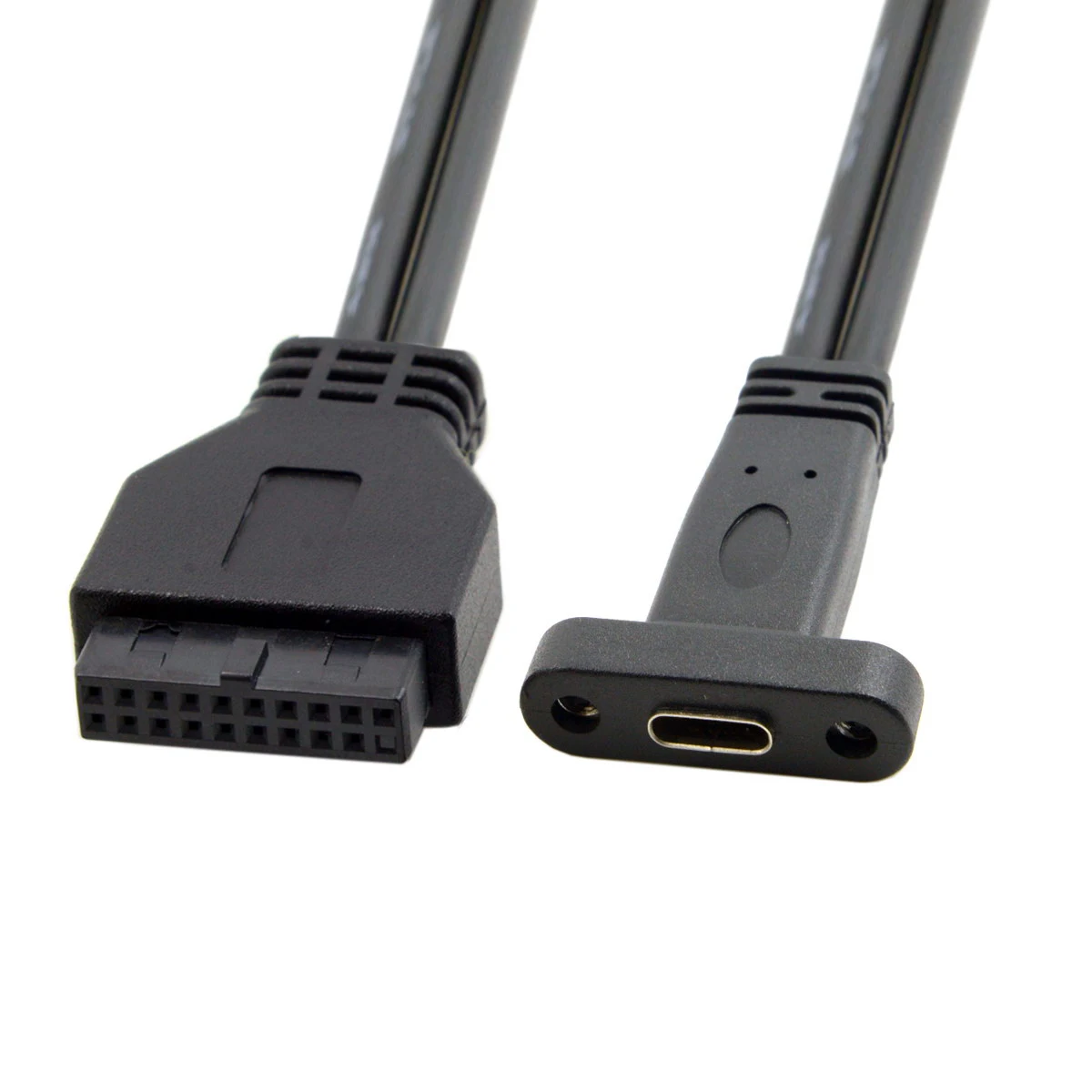 CY-puerto único USB 3,1 tipo C, USB-C hembra a USB 3,0, placa base, Cable de cabezal de 19 pines, 40cm - imagen 4