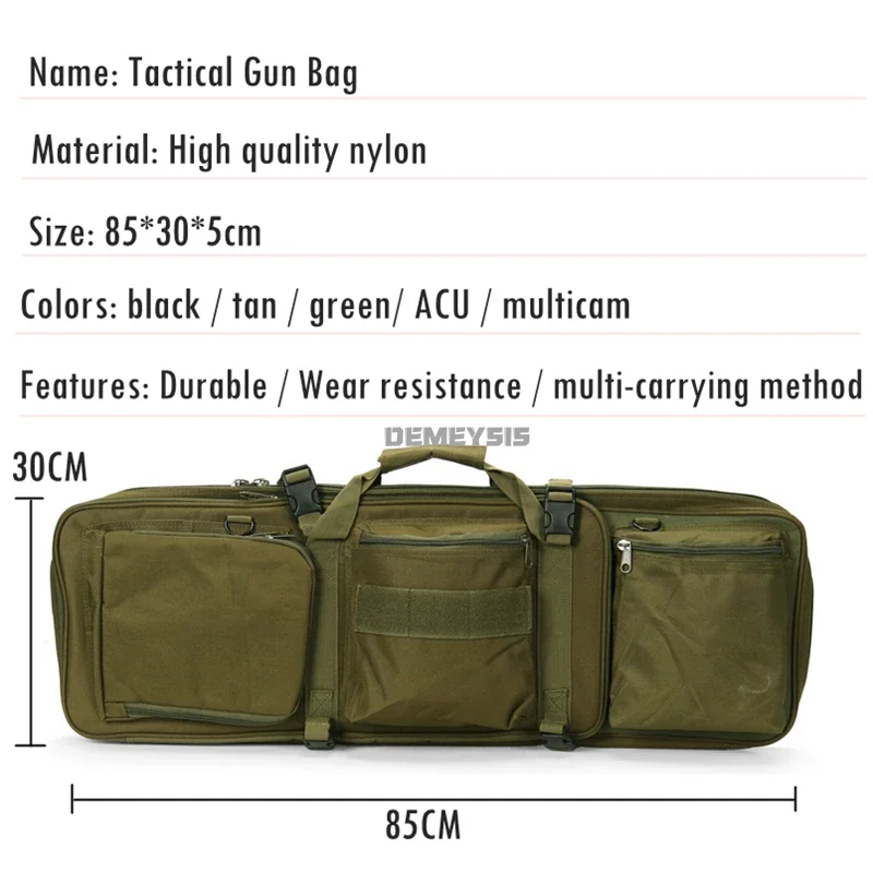 Bolsas para pistola de caza de 85cm, mochila para Rifle táctico de nailon duradero, accesorios para pistola de francotirador de combate Airsoft, bolsas de rango de transporte - imagen 2