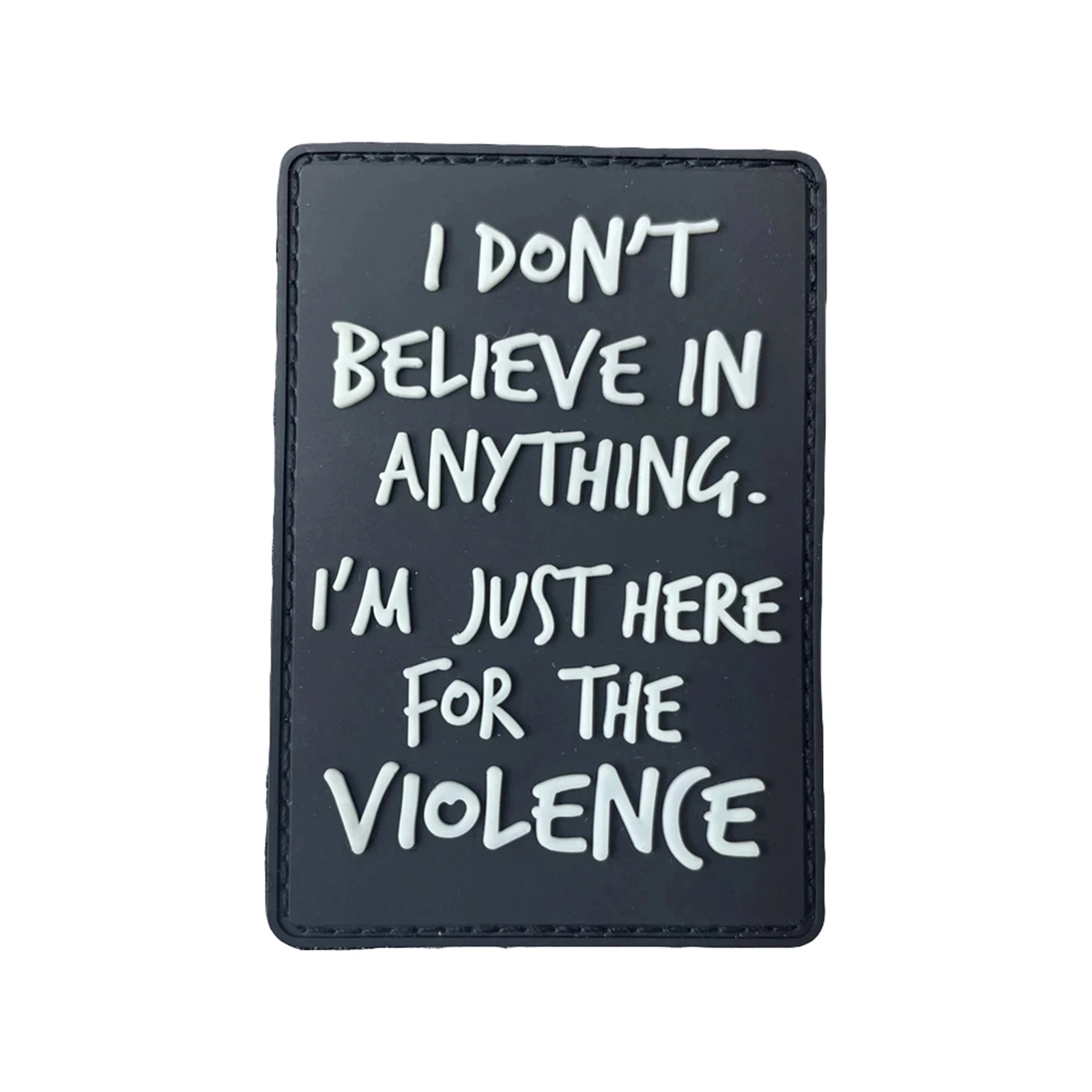 Parche de PVC I Don't Believe Anything, parche luminoso divertido con gancho y bucle, insignia de moral táctica, brazalete del ejército militar, pegatinas para mochila - imagen 5