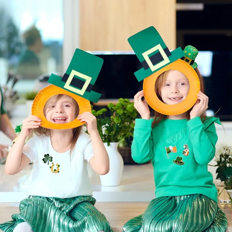 Parches de trébol de la suerte para carnaval del Día de San Patricio irlandés, apliques de hierro para coser, bolsos, zapatos, manualidades DIY, pegatina para ropa - imagen 3
