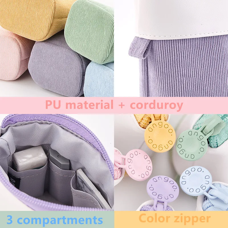 Estuche retráctil creativo para lápices, estuche para bolígrafos impreso DIY Kawaii, soporte para bolígrafos de gran capacidad, bolsa de almacenamiento de papelería de oficina, nuevo - imagen 5