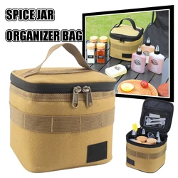 Organizador de botellas para condimentos de camping y picnic