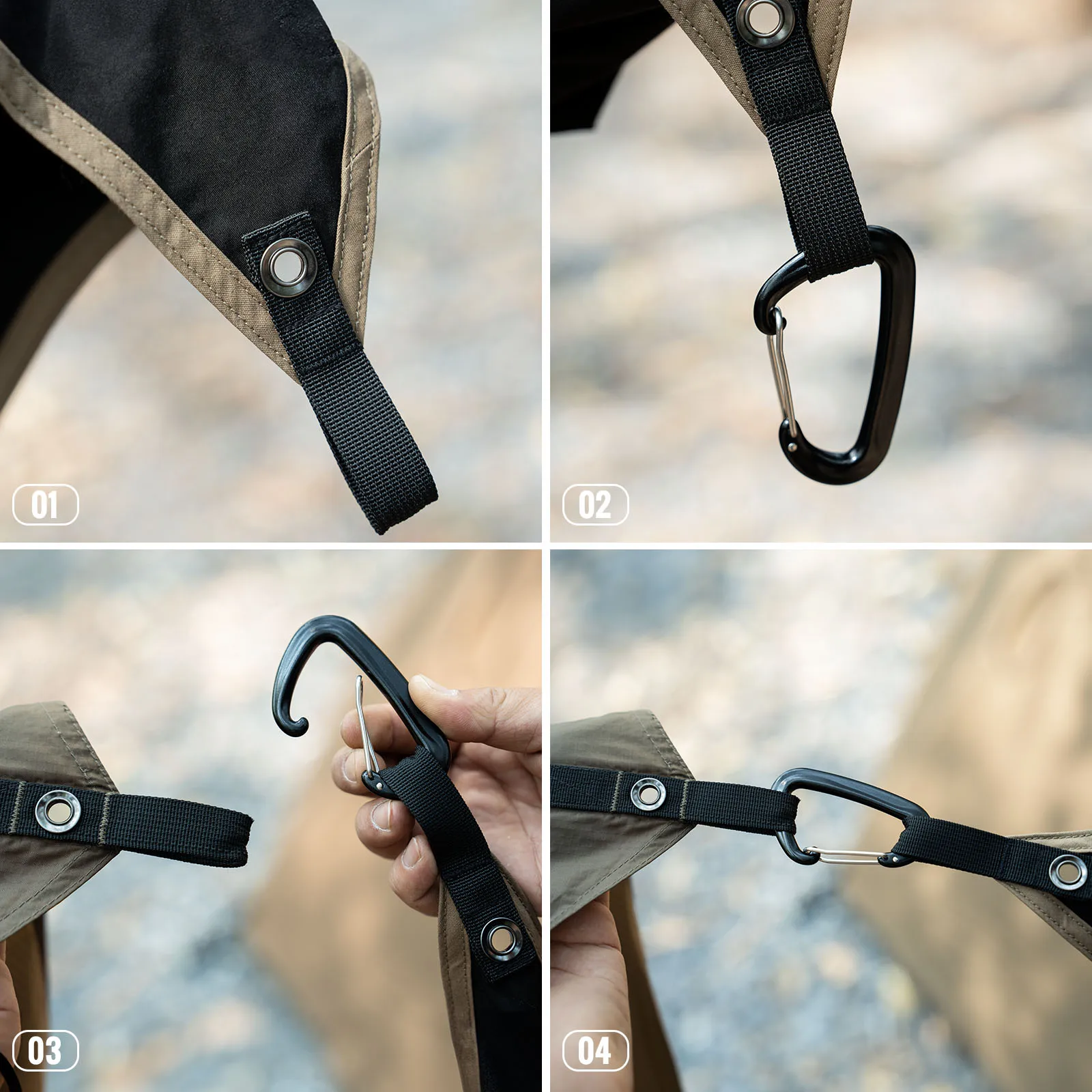 OneTigris-dosel con tapa de conexión para tipi, carpas y lonas - imagen 5