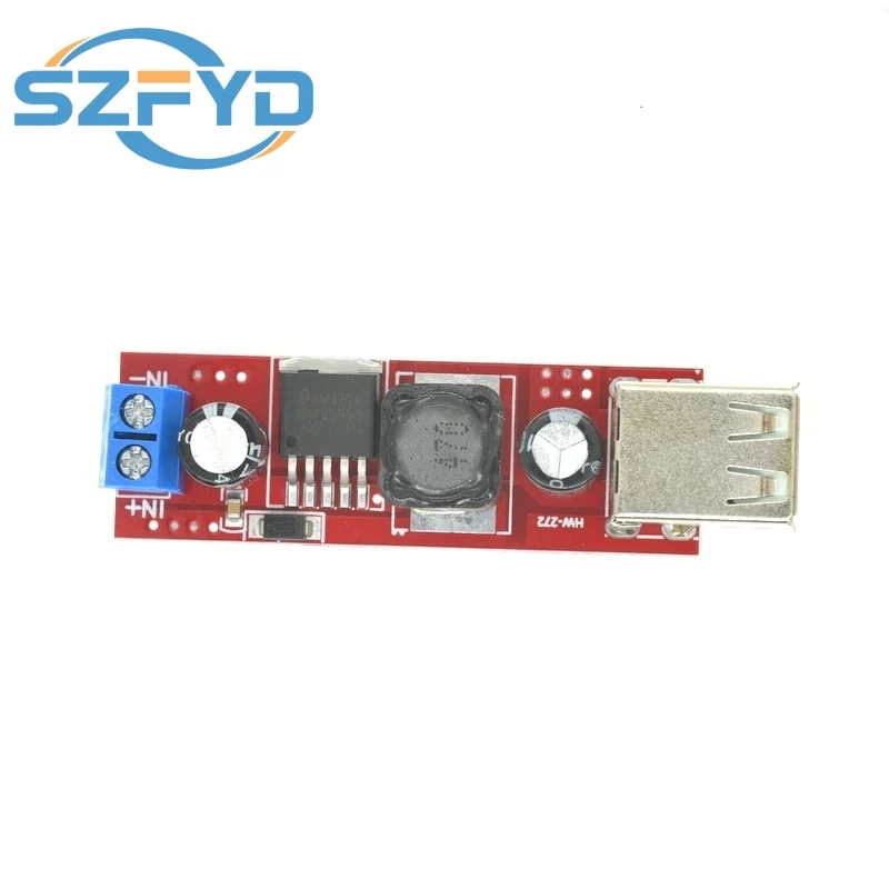 Módulo convertidor reductor LM2596 DC-DC DC 6V-40V a 5V 3A carga USB doble USB - imagen 2
