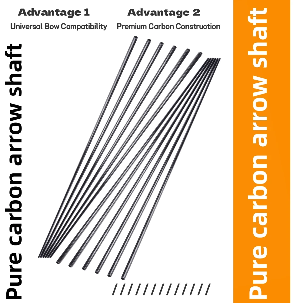 Astiles de carbono para montaje flechas tiro con arco DIY