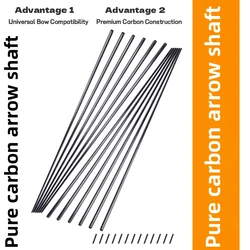 Astiles de carbono para montaje flechas tiro con arco DIY