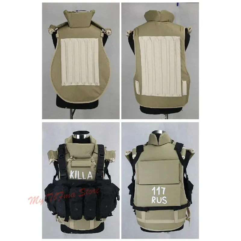 Chaleco ruso 6b13 versión Killa K6-3/K-63/K63 casco Altyn y casco MASKA pesado y bolsa con perchas negras - imagen 3