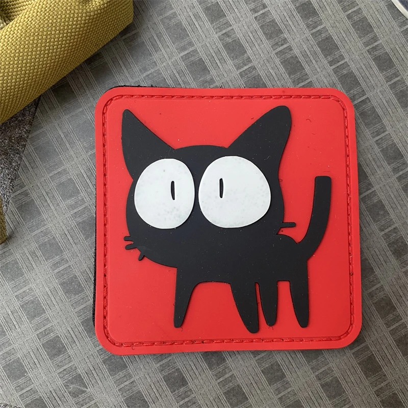 Parche táctico de PVC "Gato Negro", insignia de moral, brazalete militar, gancho y bucle, mochila para exteriores, accesorios para sombrero, pegatinas - imagen 5