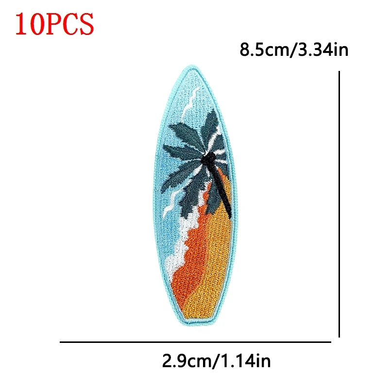 10 unids/lote parche de lentejuelas de ola de mar parche para planchar para ropa sombrero sol bordado parches para ropa insignias adhesivas de personalidad - imagen 4