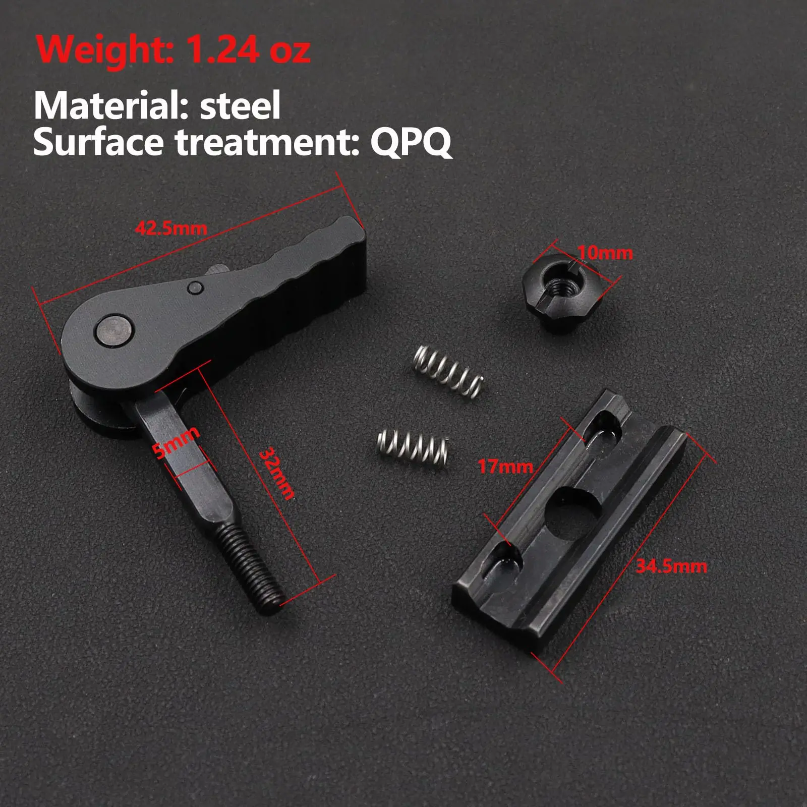 Cerradura de montaje de palanca QD táctica de acero de liberación rápida para soporte de lupa FTC y soporte icro M - imagen 2