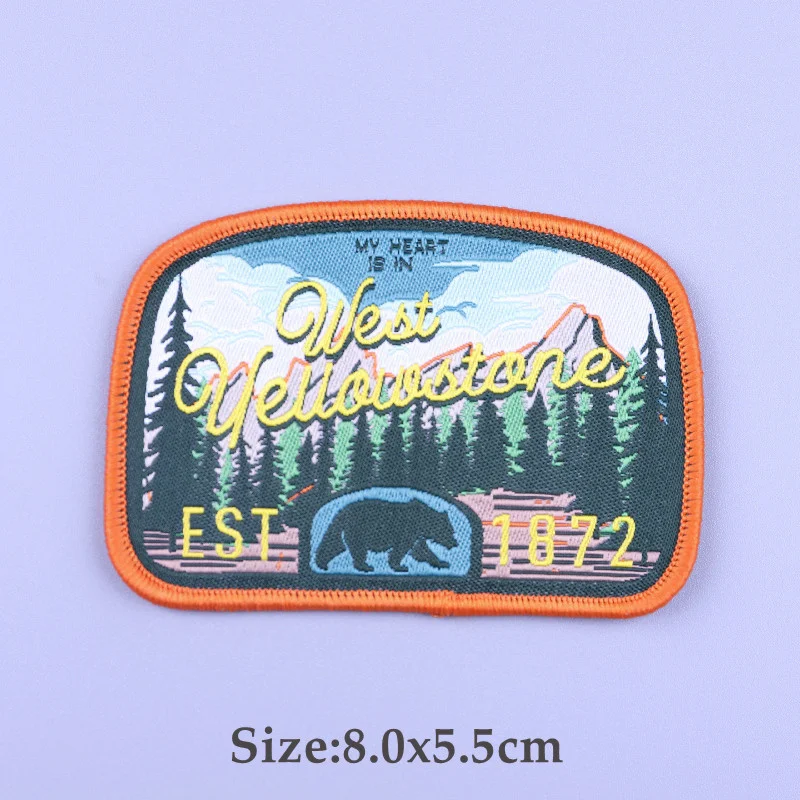 Parches de Adventure Mountaineering, insignias, Hook Loop, Packback, paisaje al aire libre, DIY, costura en parches - imagen 4