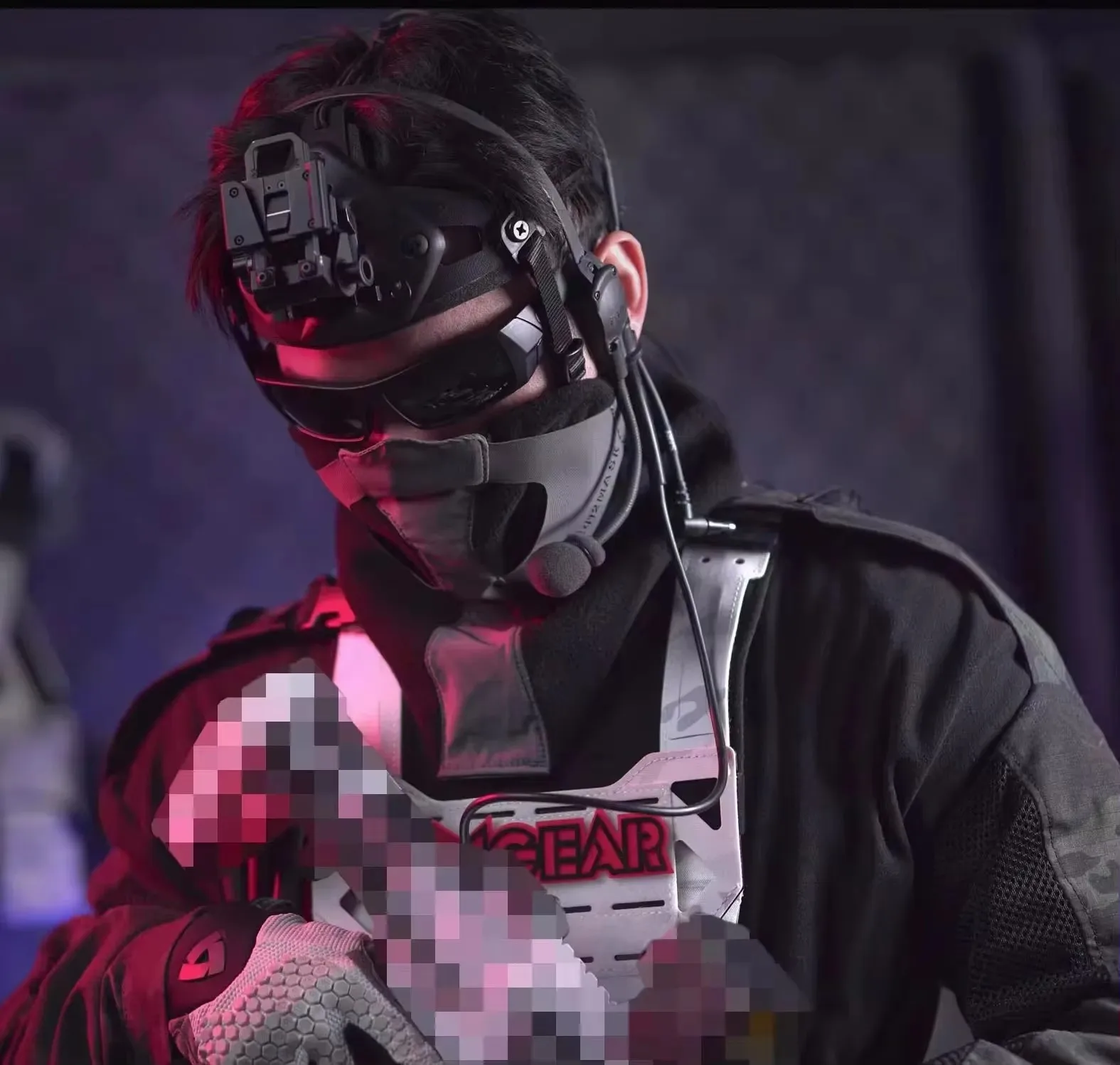 DMgear Marco de gafas de visión nocturna para cámara de acción Soporte para casco, soporte, accesorio para juego de guerra Aventuras al aire libre, CS realista - imagen 4