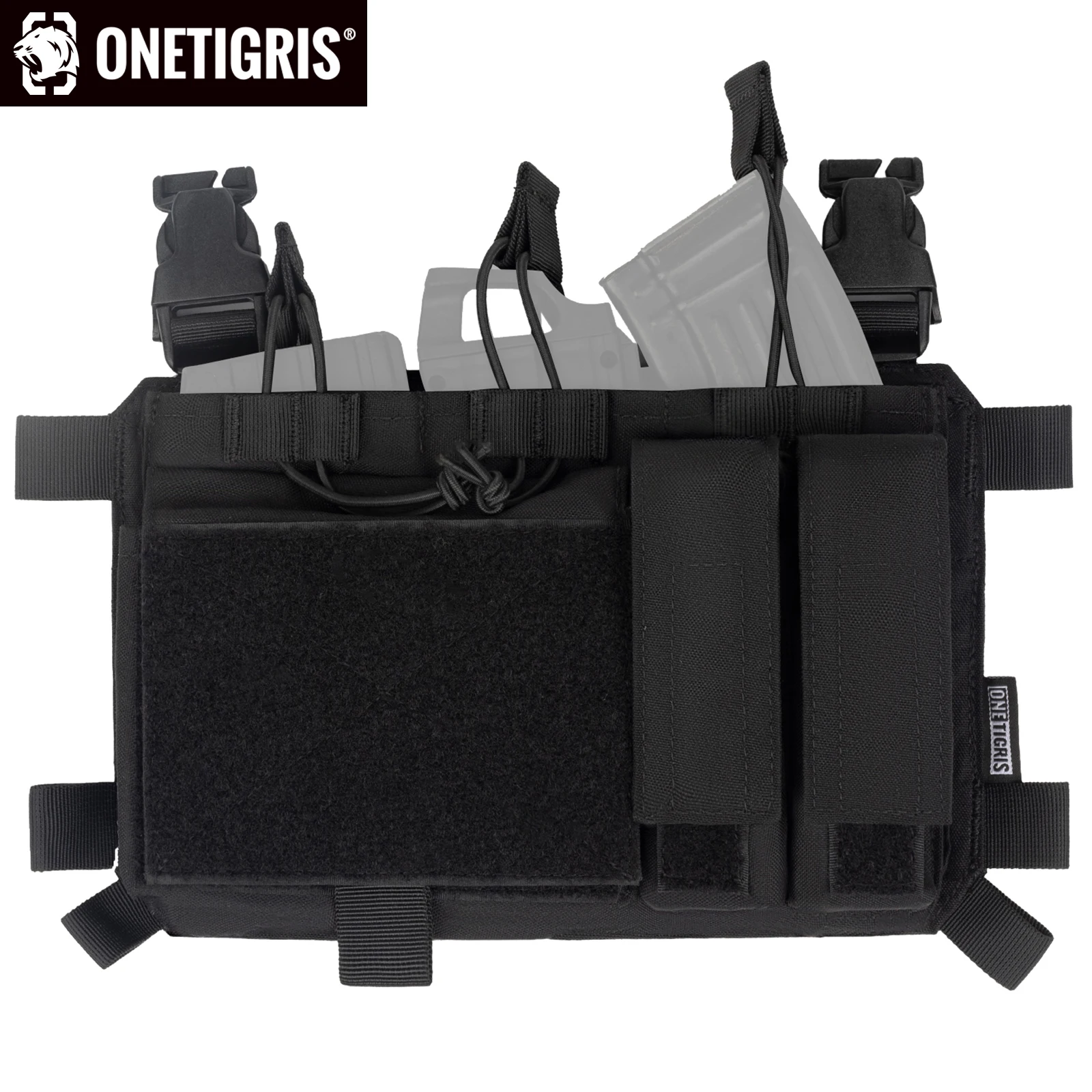 ONETIGRIS Bolsa Triple Molle Mag con bolsa de utilidad, cartel táctico para revistas AK/M4 y revistas de pistola, equipo para exteriores - imagen 2