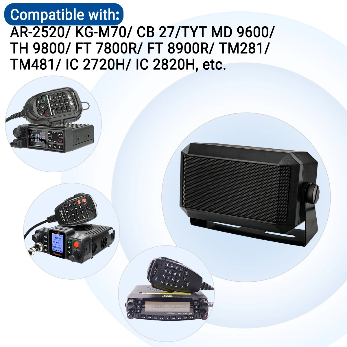 ABBREE-altavoz externo de Radio móvil KES-3, dispositivo de sonido claro de 3,5mm para AR-2520, WOUXUN, KG-M70, TYT, MD 9600, TH 9800, CB - imagen 3