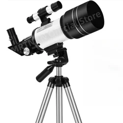 Telescopio astronómico de 70mm, telescopio Monocular para observación de la luna para principiantes 150X con trípode, telescopio de regalo para niños