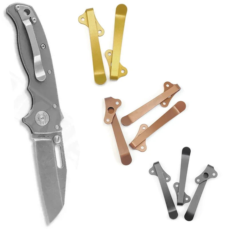 Cuchillo de titanio personalizado CNC de 3 colores, Clip de bolsillo estándar para cuchillos Demko AD20 AD20.5, piezas de accesorios de repuesto DIY