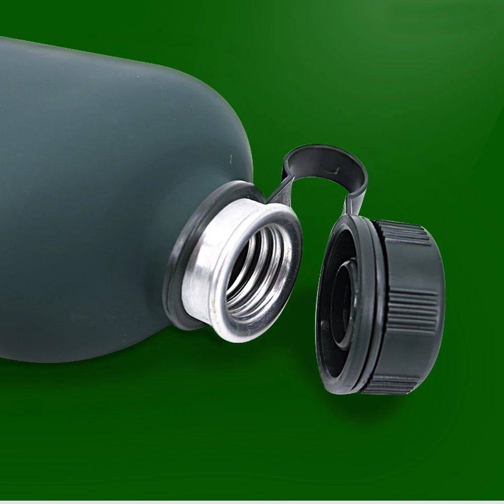 Botella de agua táctica para deportes al aire libre, 1L, botella de agua para acampar con bolsa, cantimplora, senderismo, supervivencia, hervidor para beber con bolsa - imagen 3