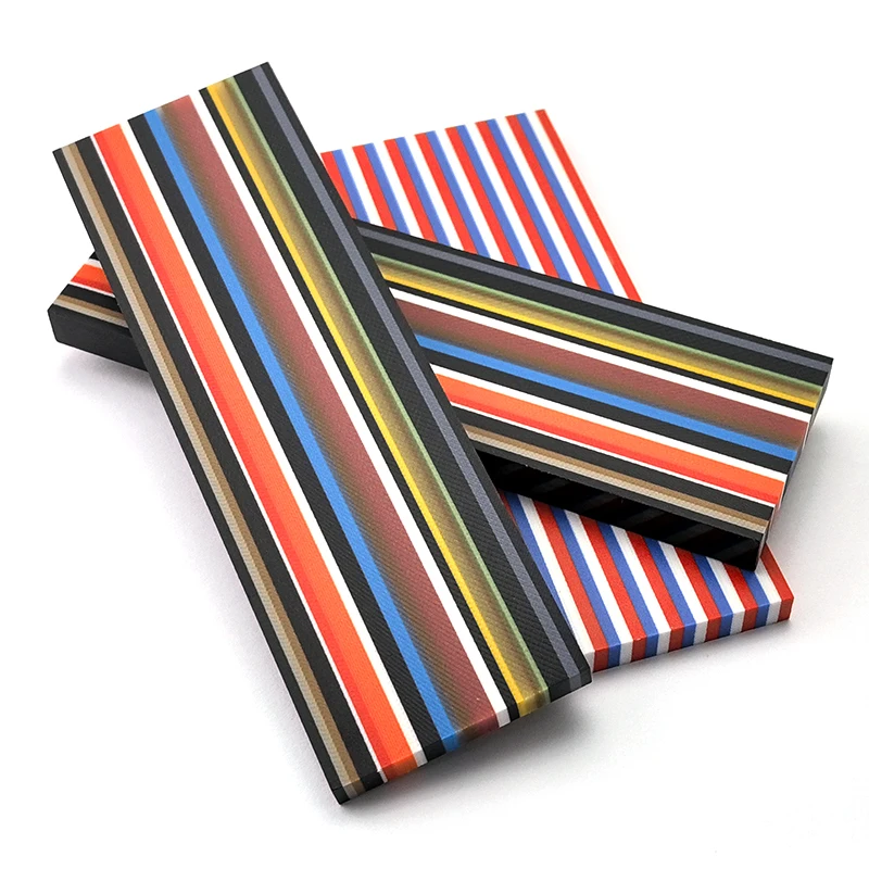 Mango de cuchillo G10 de Color caramelo, Material compuesto para bricolaje, hecho a mano, herramienta de G-10 de Damasco, parche, 2 piezas - imagen 2