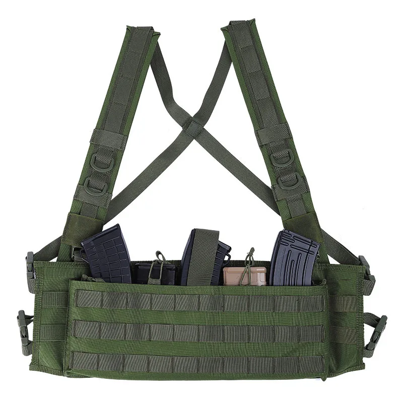 Aparejo de pecho táctico de panel modular, tirantes de combate Airsoft, bolsa de revista con correa de hombro ajustable, correa de cintura - imagen 3