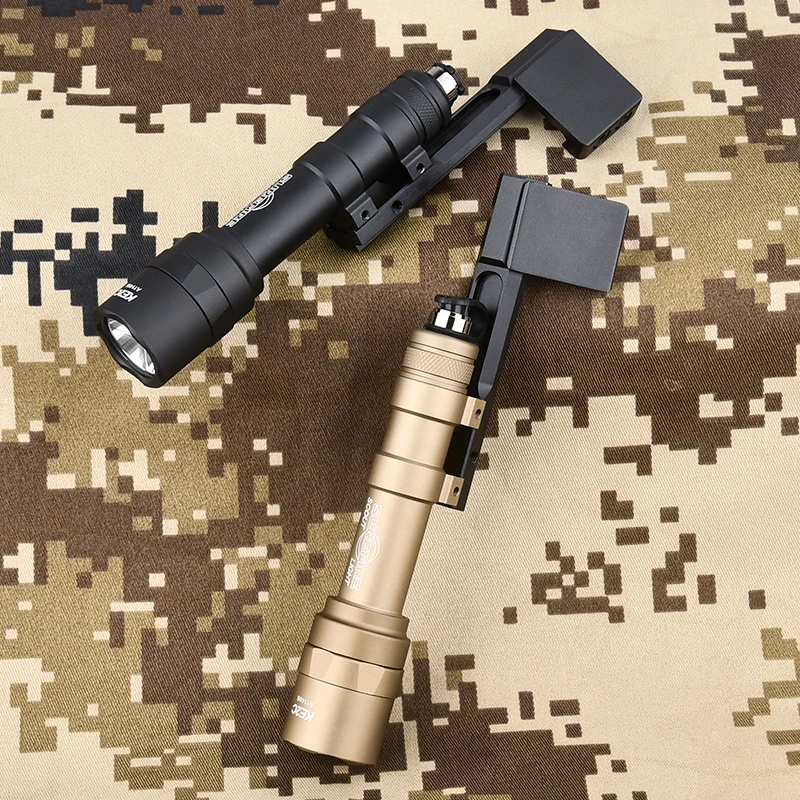 Linterna táctica Surefir SF M600U, LED blanco para caza, luz de explorador Airsoft, Base de montaje compensada compatible con accesorios para armas de riel de 20MM - imagen 4