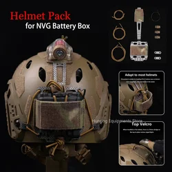 Caja de batería táctica NVG, paquete de casco, bolsa PVS31, funda de batería, casco airsoft, sistema de retención de batería, accesorios para casco