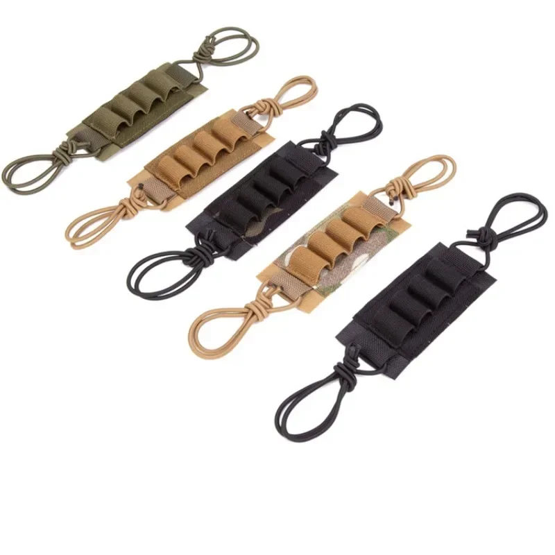 Cordón de montaje para casco de caza, bolsa de tablero de almacenamiento de batería elástica, gancho de bucle, soporte de baterías, dispositivo de cascos, banda de correa fija - imagen 3