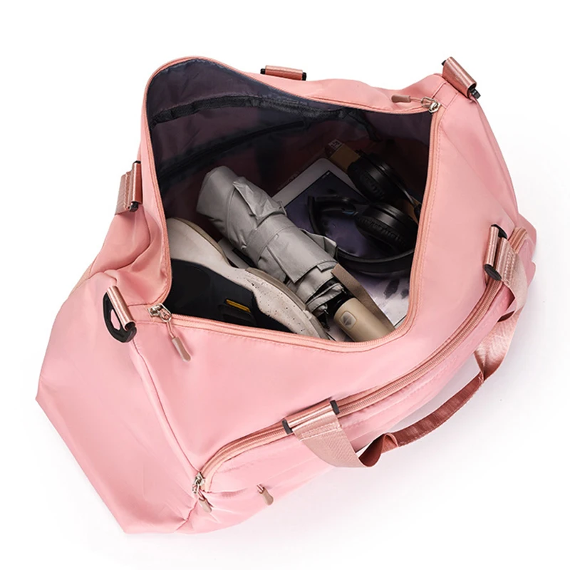 Bolsa de gimnasio deportiva para viajes al aire libre, Camping, senderismo, senderismo, Fitness, Yoga, ropa de mujer, traje de lona de gran capacidad, bolsa portátil - imagen 5