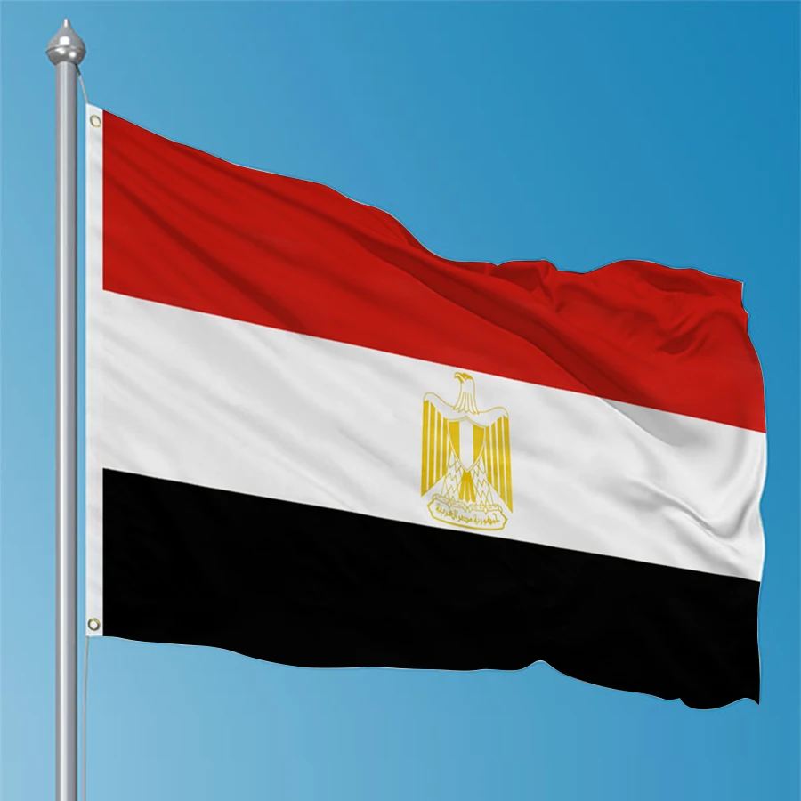 Bandera de Egipto EGY en poliéster impresa para decoración y pancarta - imagen 3