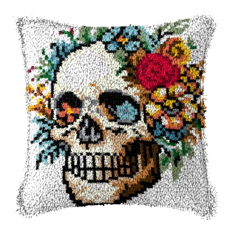 Kit de gancho de pestillo portátil, edición de viaje, almohada y alfombra, bordado artesanal con lona plegable - imagen 5